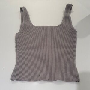 Aritzia Babaton Sculpt Knit Squareneck Tank in Mauve XS